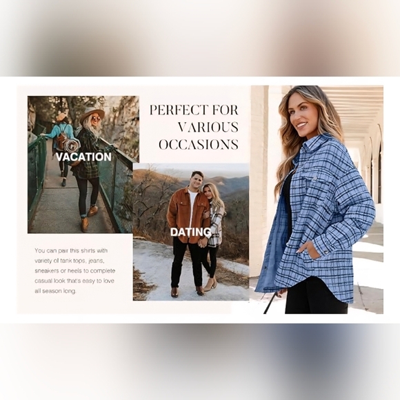 Long Sleeve Button Down Shacket #1050 NWOT - Picture 13 of 13